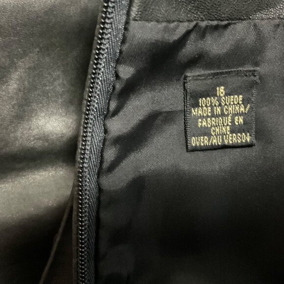 NWT Dana Buchman Womens Sz 16 Black Sleeveless 100% Leather Top Y2K 90s Goth - Picture 6 of 7